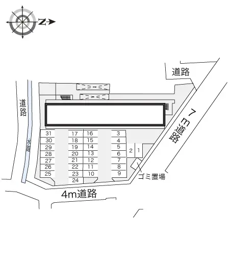 ★手数料０円★茨木市鮎川　月極駐車場（LP）